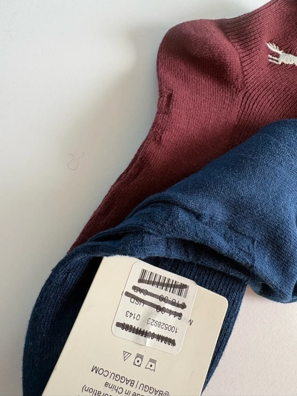 NWT BAGGU Embroidered Lettuce Edge Sock 2-Pack
